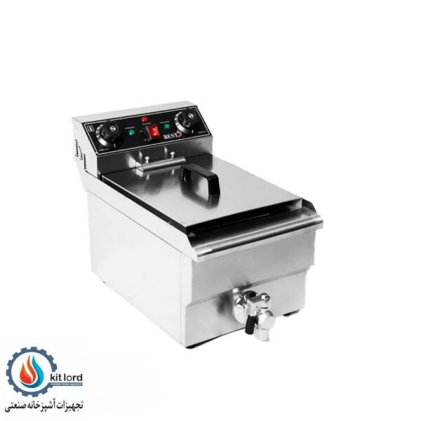 سرخ کن برقی تک لگن 10 لیتری با شیر تخلیه بست (BEST) - Image 1