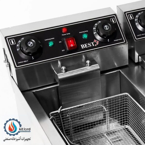 سرخ کن برقی دو لگن 20 لیتری با شیر تخلیه بست (BEST) - Image 6