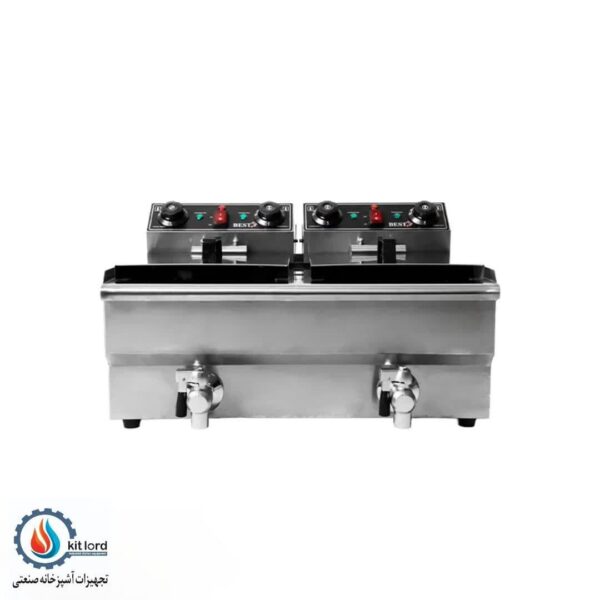 سرخ کن برقی دو لگن 20 لیتری با شیر تخلیه بست (BEST) - Image 3
