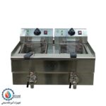 سرخ کن برقی دو لگن 20 لیتری با شیر تخلیه آبا - Image 3