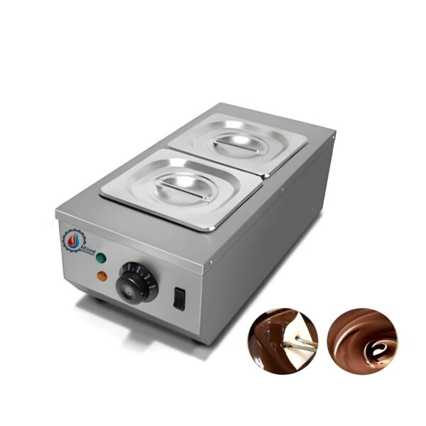 دستگاه وارمر مخصوص ذوب شکلات دیجیتالی 2 لگنه بن ماری - Image 6