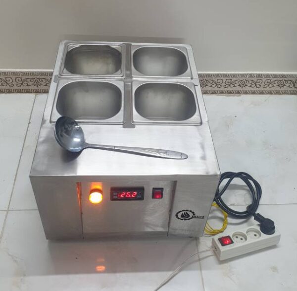 دستگاه وارمر مخصوص ذوب شکلات دیجیتالی 4 لگنه بن ماری - Image 13